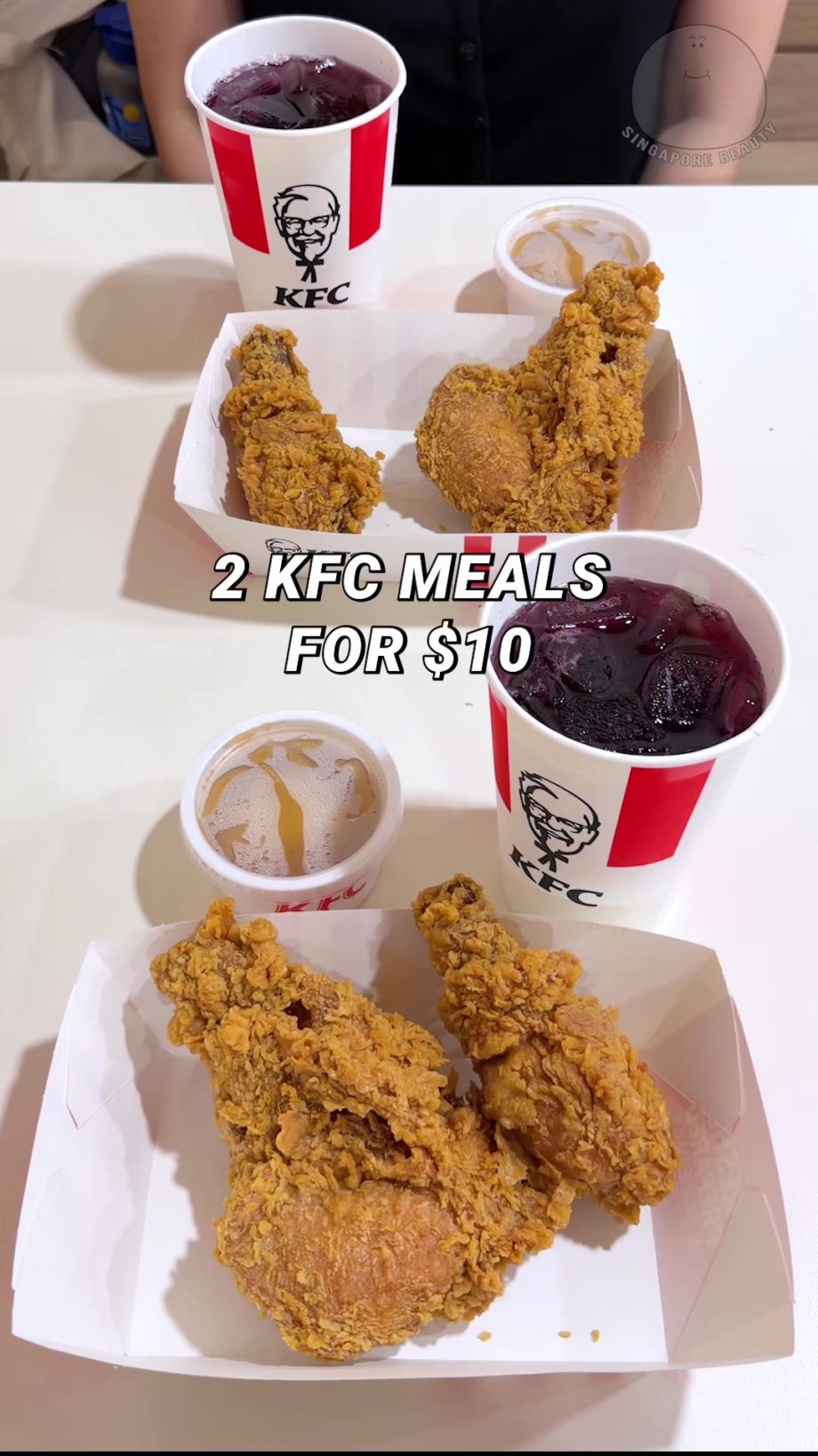 @singaporebeauty 2 KFC Meals for ! 1-3 July Only over the counter or kiosks. …