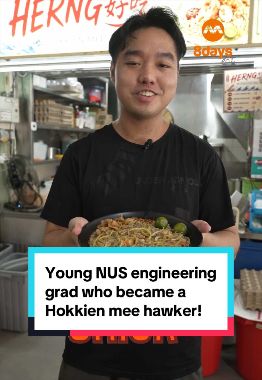 @8dayseat Young hawker Tan Jing Herng has a degree in engineering from NUS. Born…