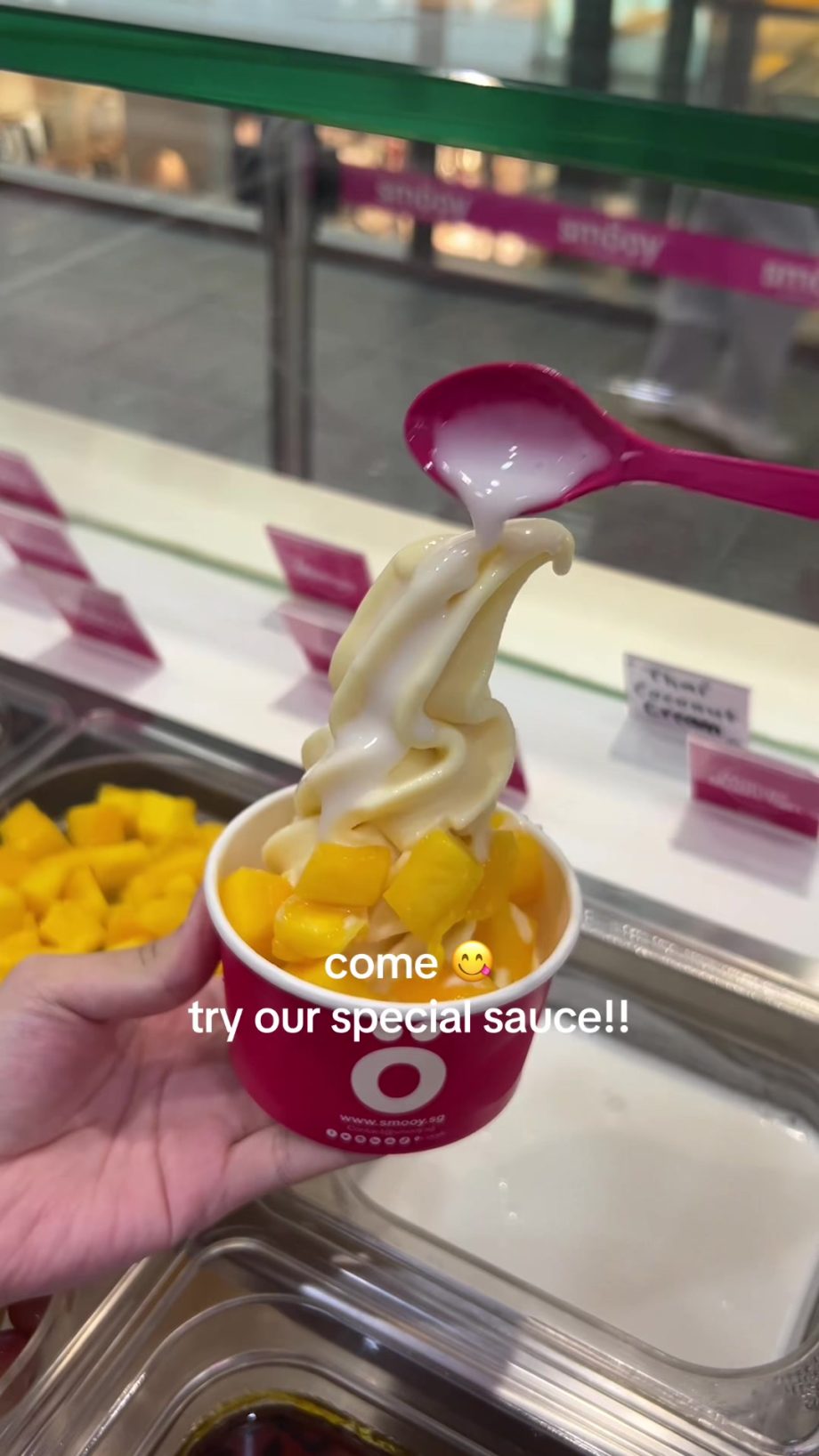 @smooysg Coconut cream sauce! Ending this June! #froyo #sgfoodies #sgdessert #sg…