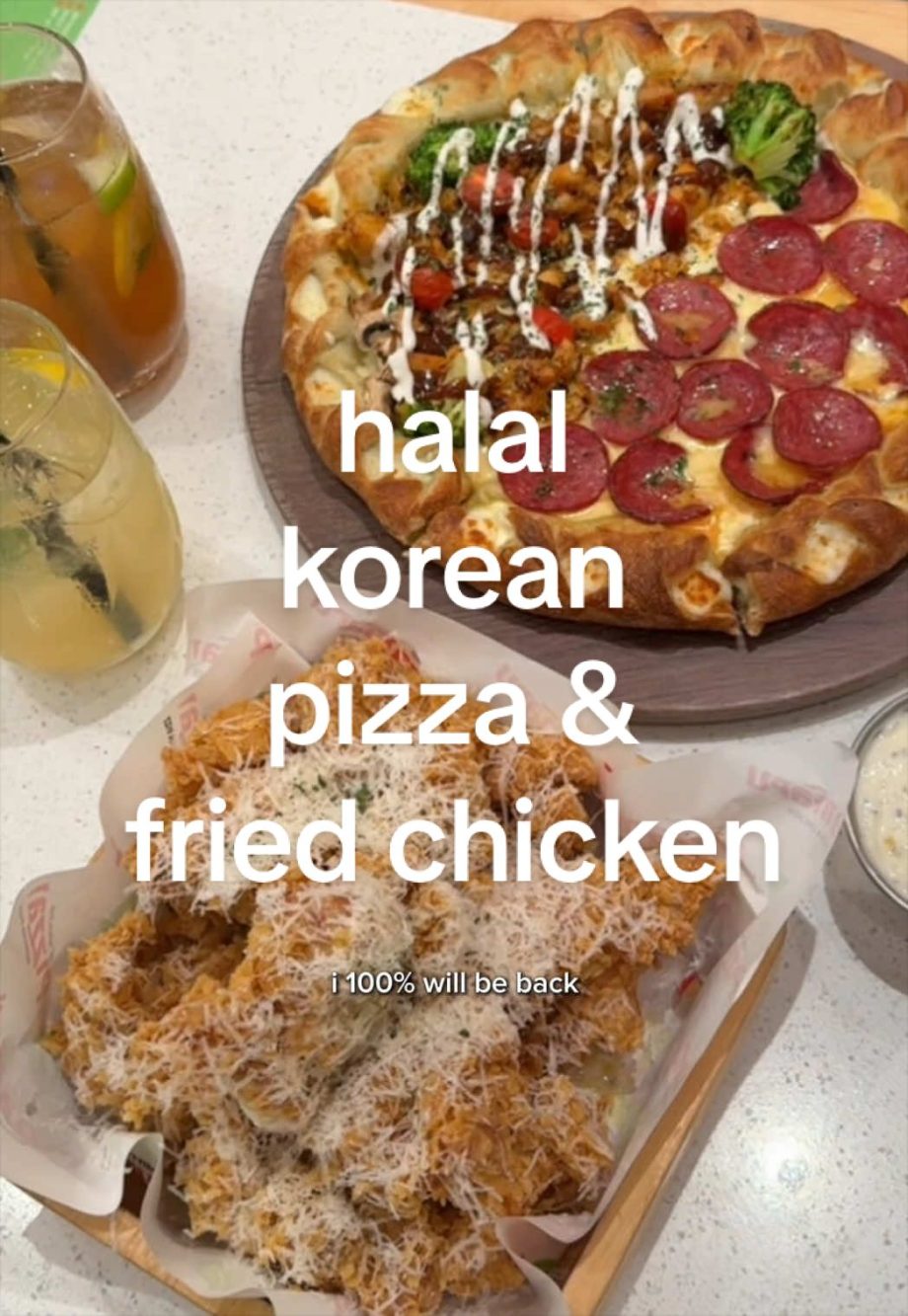 @milkilyy dare i say one of the best halal korean fried chicken AND pizza in tow…