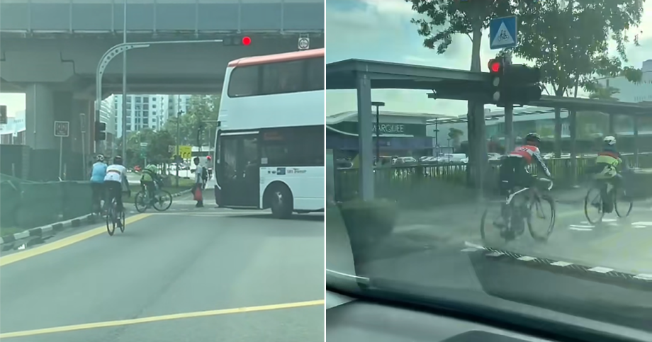 ‘Waiting for accident to happen’: Cyclists seen riding through red lights in Pasir Ris as pedestrians, buses cross, Singapore News ‘Waiting for accident to happen’: Cyclists seen riding through red lights in Pasir Ris as pedestrians, buses cross, Singapore News