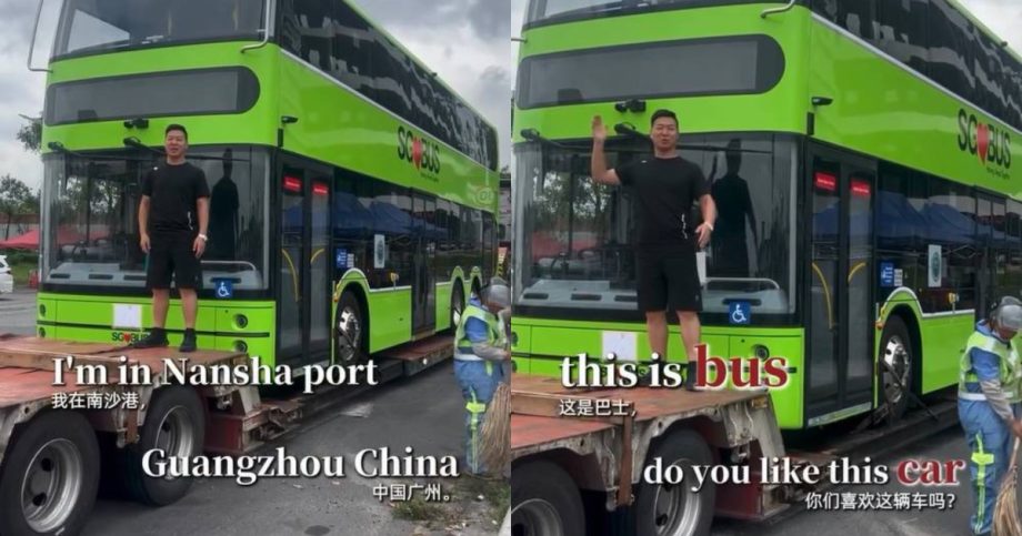 Salesman in China apparently selling Singapore double-decker bus, amusing Singaporeans, Singapore News Salesman in China apparently selling Singapore double-decker bus, amusing Singaporeans, Singapore News