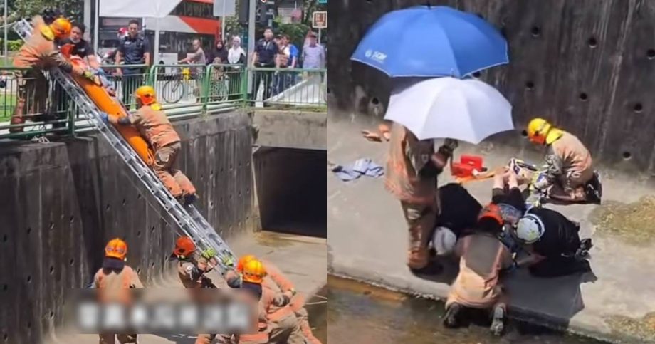 Woman injured after falling into 3m-deep Hougang drain following alleged dispute with daughter, Singapore News Woman injured after falling into 3m-deep Hougang drain following alleged dispute with daughter, Singapore News