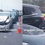 Two taken to hospital after 6-vehicle chain collision on PIE, Singapore News