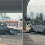 Four people taken to hospital after accident near Keppel Road