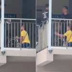 Elderly cyclist seen kneeling before LTA enforcement officers on bridge; authority says its employees could have been ‘more sensitive’