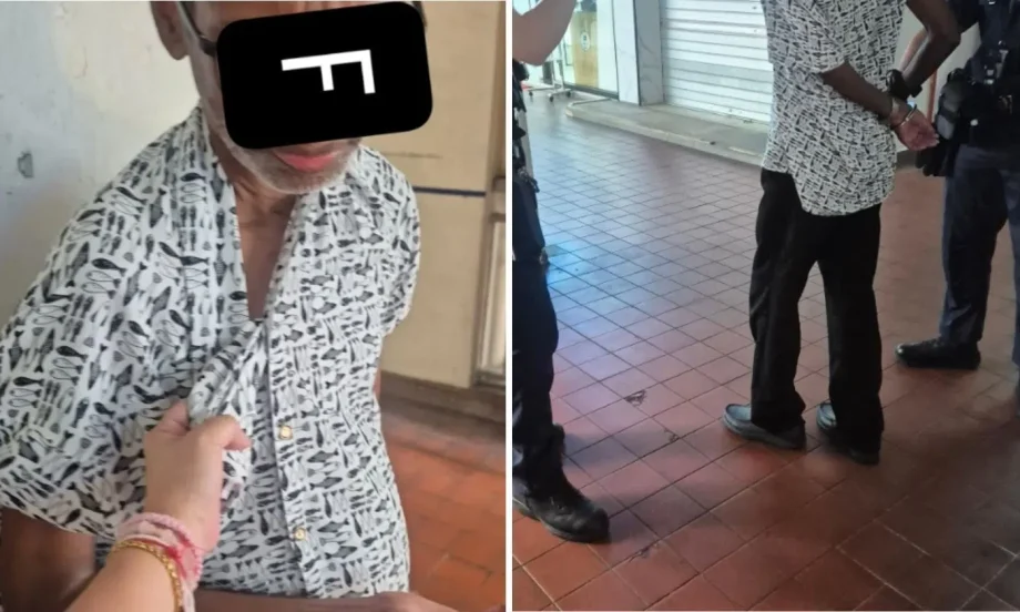 Woman apprehends man for public indecency