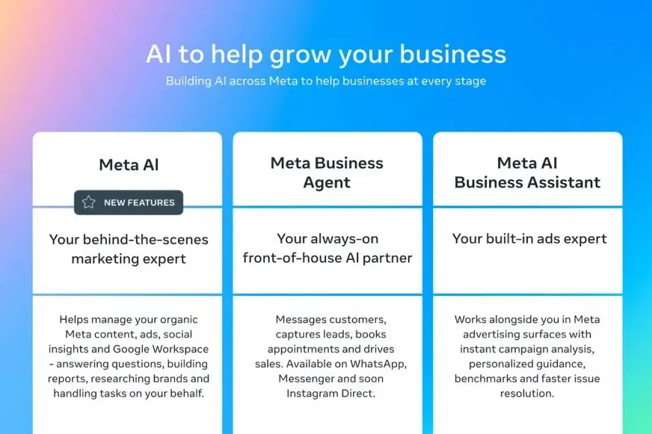 Meta AI app for small business marketing