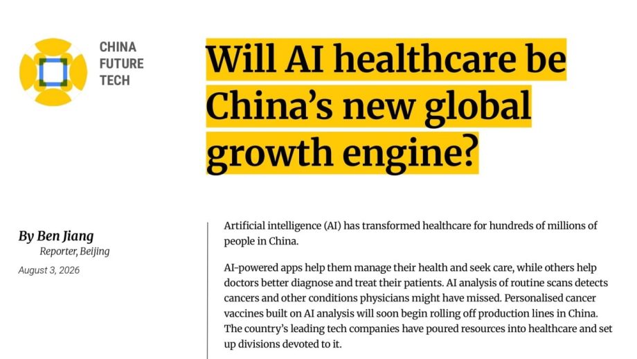 Will AI healthcare be China’s new global growth engine? Will AI healthcare be China’s new global growth engine?