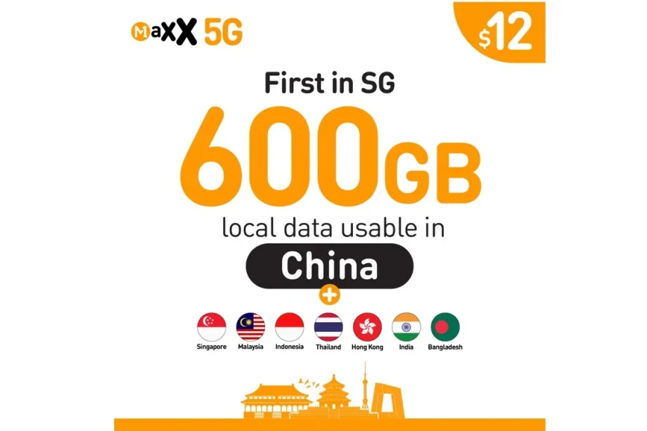 M1 Maxx S plan: 600GB data with China roaming