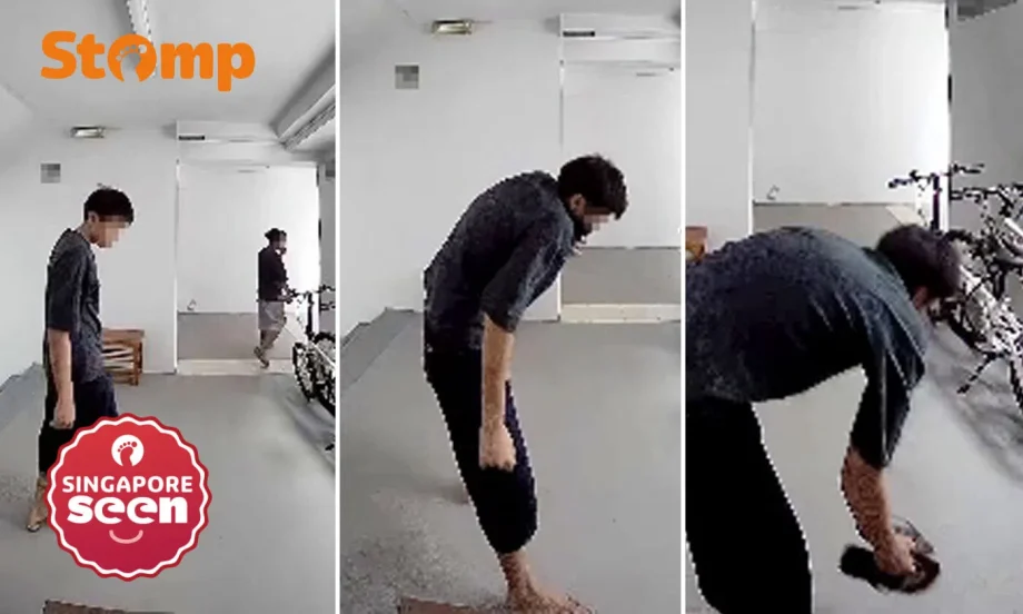 Punggol theft caught on doorbell camera Punggol theft caught on doorbell camera