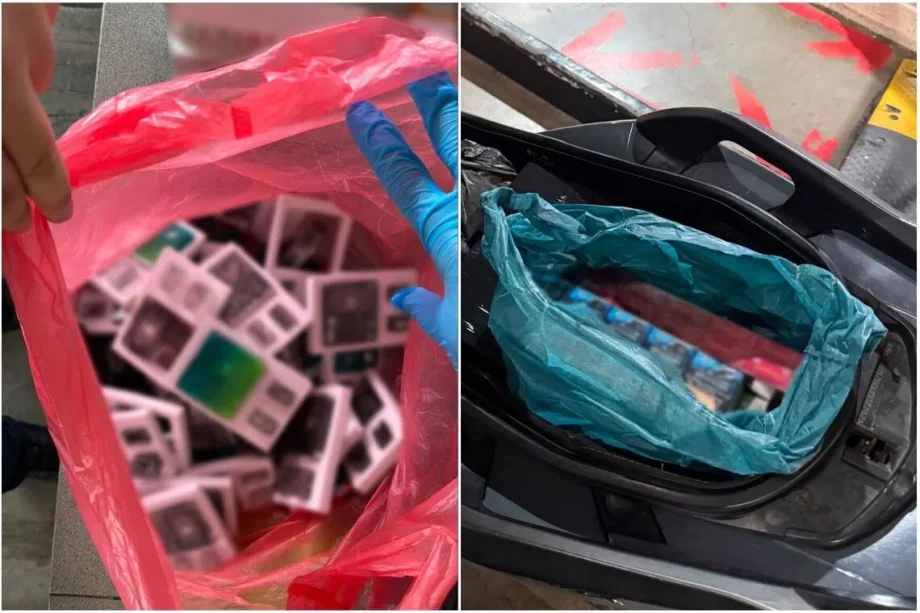 Two motorcyclists arrested for smuggling cigarettes and vapes
