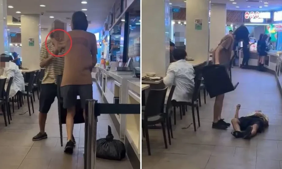 Yew Tee food court dispute ends with uncle pushed down Yew Tee food court dispute ends with uncle pushed down