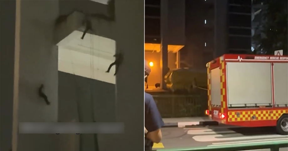 Police, SCDF officers rescue man sitting on ledge of commercial building in Commonwealth, Singapore News