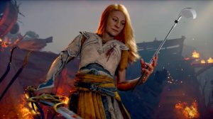 Watch God Of War Laufey Star Smash The Last Of Us Golf Club Prop On Her First Day