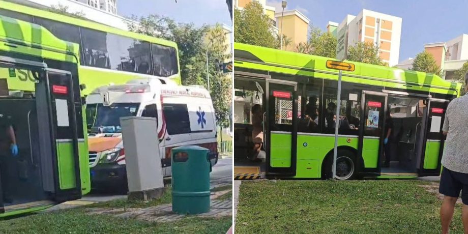 Passenger sent to hospital after bus captain applies emergency brakes to avoid colliding into car in Hougang Passenger sent to hospital after bus captain applies emergency brakes to avoid colliding into car in Hougang