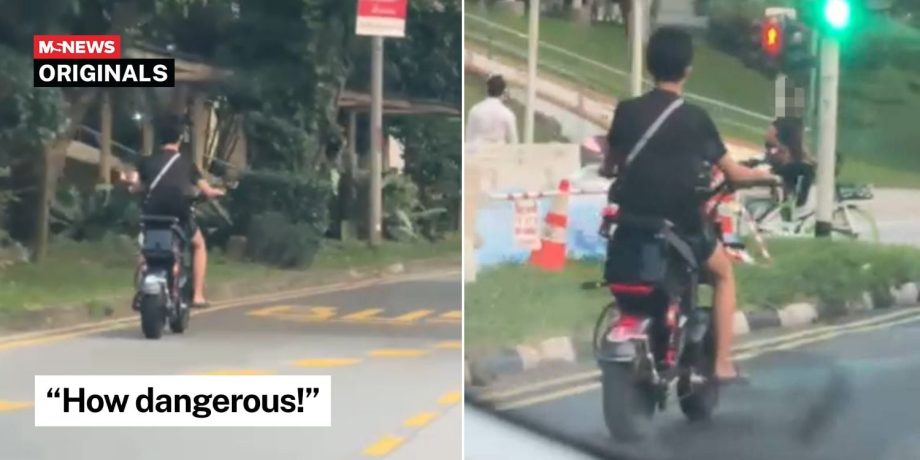E-bike rider allegedly travels at almost 60km/h without safety helmet on road in Yishun