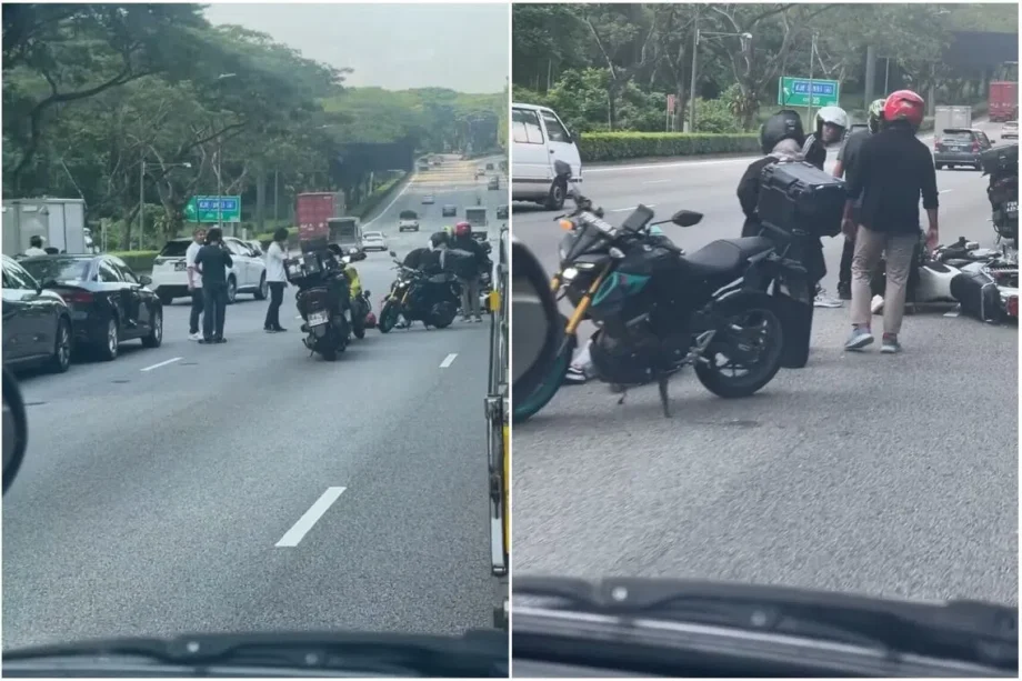 Police looking for car driver involved in PIE accident that injured motorcyclist Police looking for car driver involved in PIE accident that injured motorcyclist