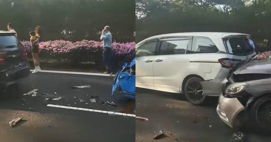 Woman, 18, taken to hospital after 5-car collision on ECP towards Changi Airport, Singapore News
