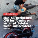 @mothershipsg While he was fortunate to have his first aid kit and AED with him,…