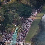 Police close access to several areas near National Stadium due to crowding at NDP 2026
