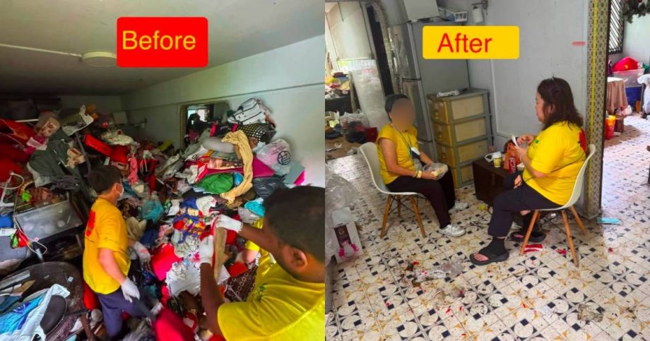 After 4 years sleeping at lift landing, woman gets help from 30 volunteers to clear Clementi flat, Singapore News After 4 years sleeping at lift landing, woman gets help from 30 volunteers to clear Clementi flat, Singapore News