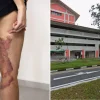 Woman’s legs bruised after gua sha session
