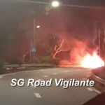 Two TP officers taken to hospital after BKE vehicle fire