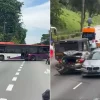 SBS Transit bus captain, 2 motorists taken to hospital after BKE accident