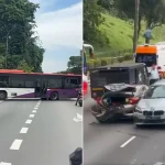 SBS Transit bus captain, 2 motorists taken to hospital after BKE accident
