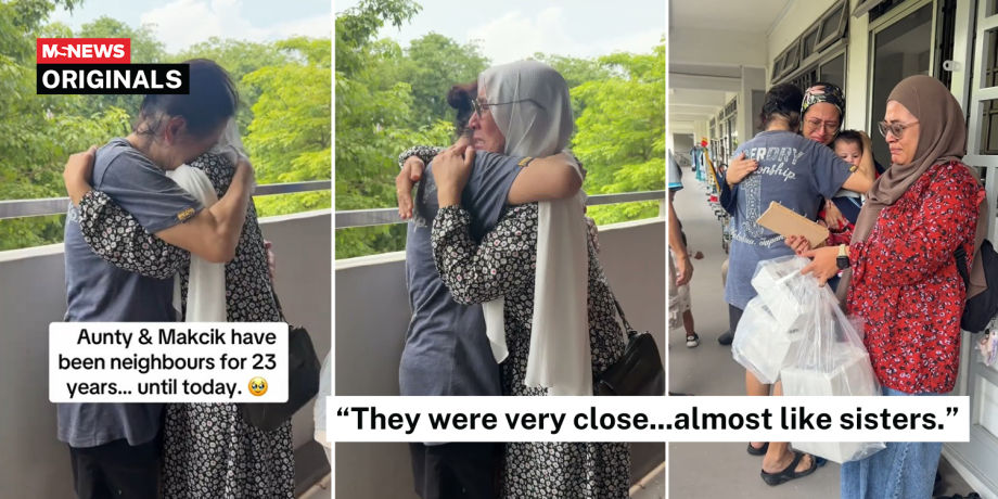 S’pore neighbours tearfully embrace in farewell after 23 years, emotional video goes viral S’pore neighbours tearfully embrace in farewell after 23 years, emotional video goes viral