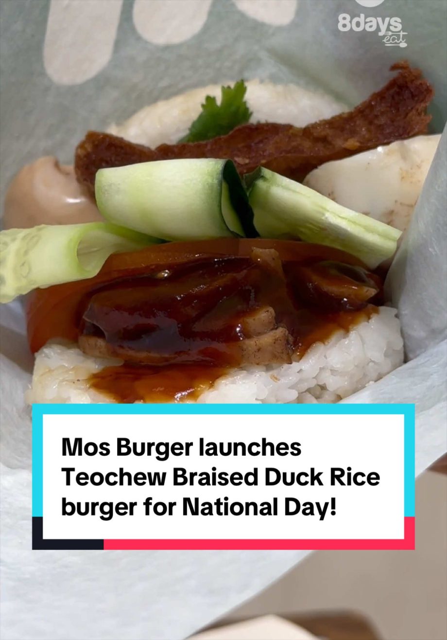 @8dayseat Mos Burger has launched a Teochew Braised Duck Rice burger for the upc…