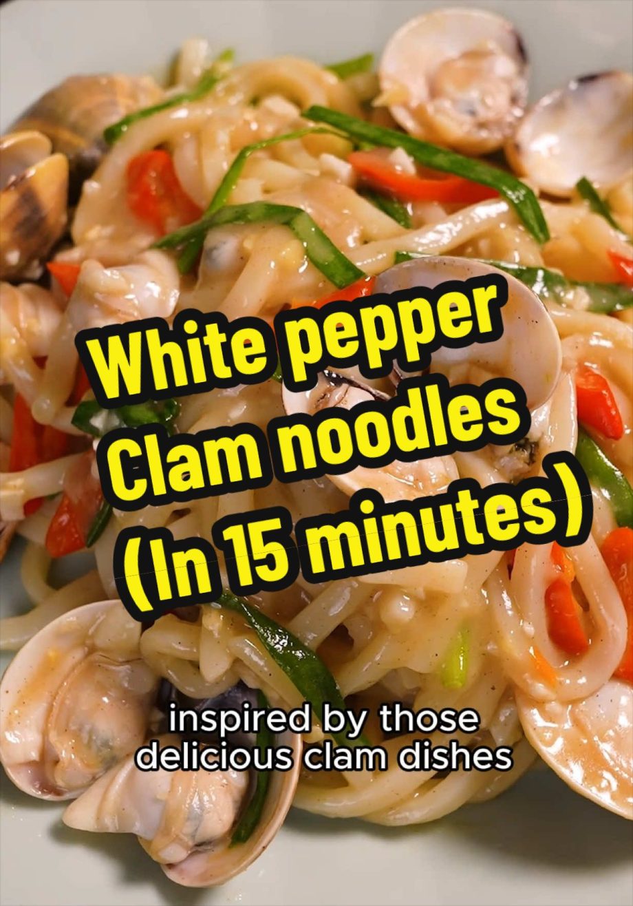 @lennardy 15 minute white pepper clam noodles because I always wanted to pour th… @lennardy 15 minute white pepper clam noodles because I always wanted to pour th…