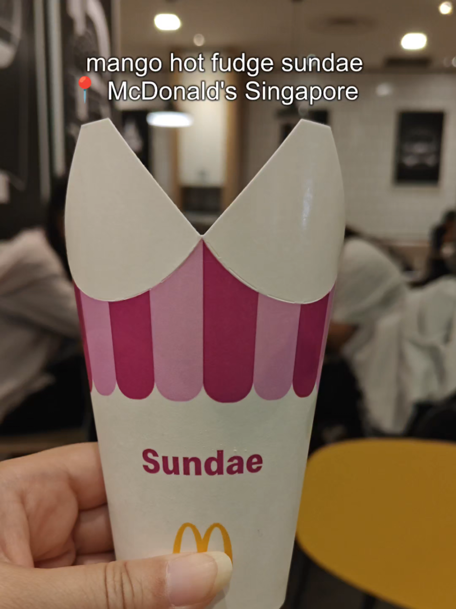 @amelia.journals mango hot fudge sundae  from McDonald’s Singapore #food #fastfo…