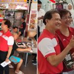 PSP and PAP cross paths at hawker centre in Marymount during Gillman & Maju Forests outreach