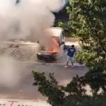 Van catches fire in Pasir Ris car park, front nearly destroyed, Singapore News