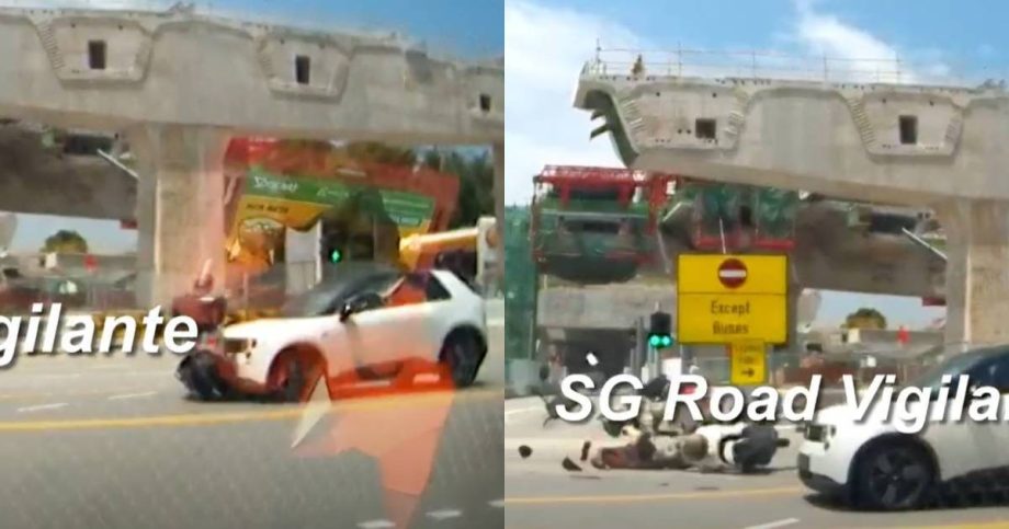 Motorcyclist thrown to ground after Loyang crash; female driver assisting with police investigations, Singapore News