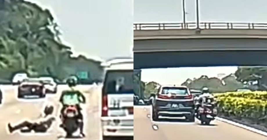 Motorcyclist flung across 3 lanes on PIE after collision with car, Singapore News