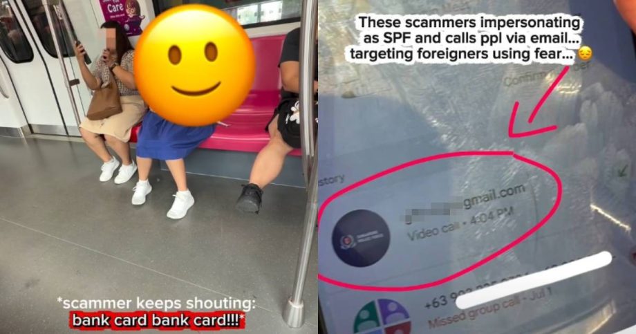‘I think it’s a scam’: Woman intervenes to stop MRT commuter from showing bank details to alleged police impersonator, Singapore News
