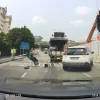 Lorry driver trapped after accident in Loyang Avenue