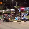 Traffic jam on Loyang Avenue due to water pipe repairs