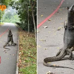 Monitor lizards seen ‘hugging’ at Sengkang park