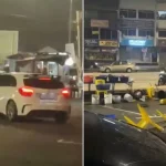 Singapore-registered car rams food stall in Johor Bahru
