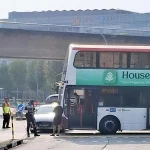 A 6-year-old girl was hospitalised after a bus and a car collide in Tampines Central