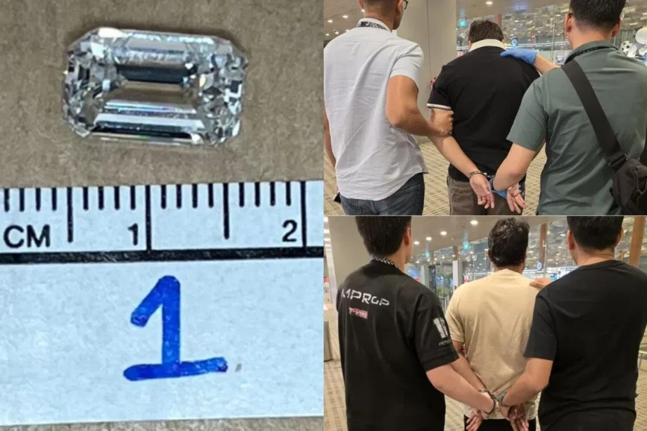 Tourist jailed for stealing 0k diamond in Singapore