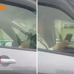 Man seen using phone while driving on Keppel Viaduct