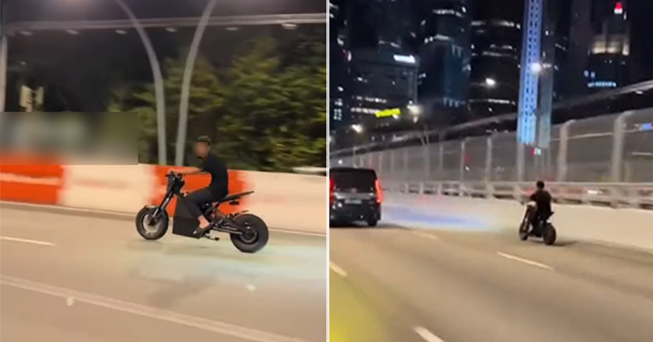 PMD user ‘races’ down F1 Marina Bay Street Circuit without helmet, overtakes MPV, Singapore News PMD user ‘races’ down F1 Marina Bay Street Circuit without helmet, overtakes MPV, Singapore News