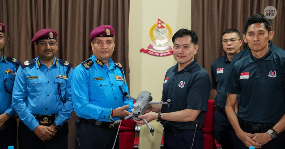 Singapore hands over 6 drones to Nepal police as part of disaster recovery efforts, Singapore News