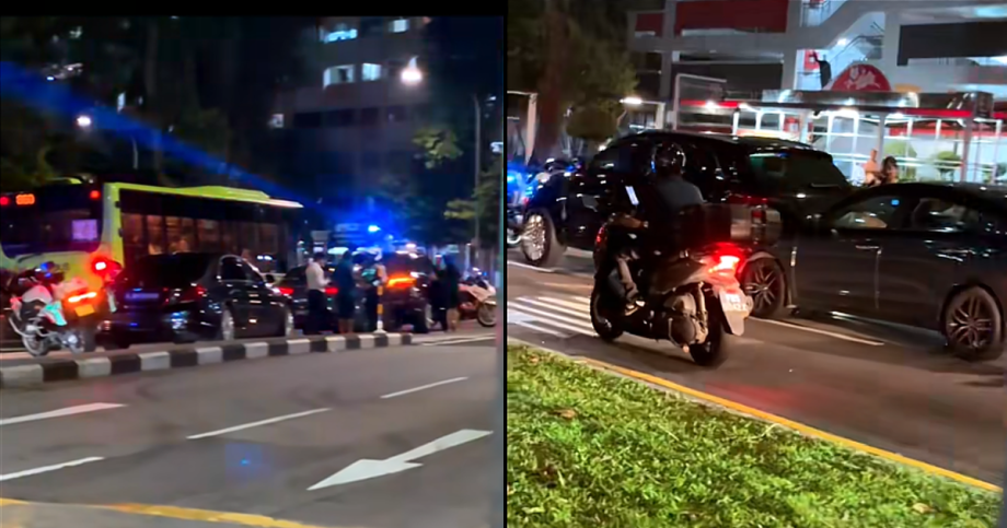 Car rear-ends SUV in Yishun; 23-year-old taken to hospital, Singapore News Car rear-ends SUV in Yishun; 23-year-old taken to hospital, Singapore News