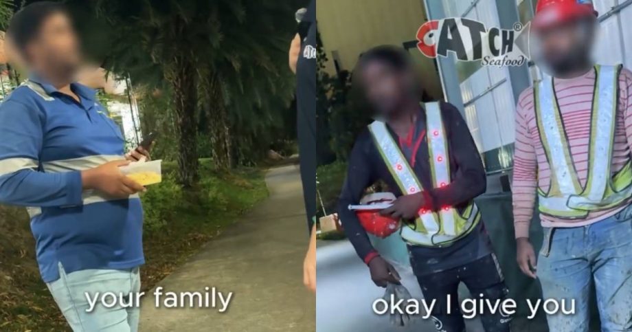 Seafood supplier goes around giving free meals to foreign workers, asks them about life here, Lifestyle News Seafood supplier goes around giving free meals to foreign workers, asks them about life here, Lifestyle News